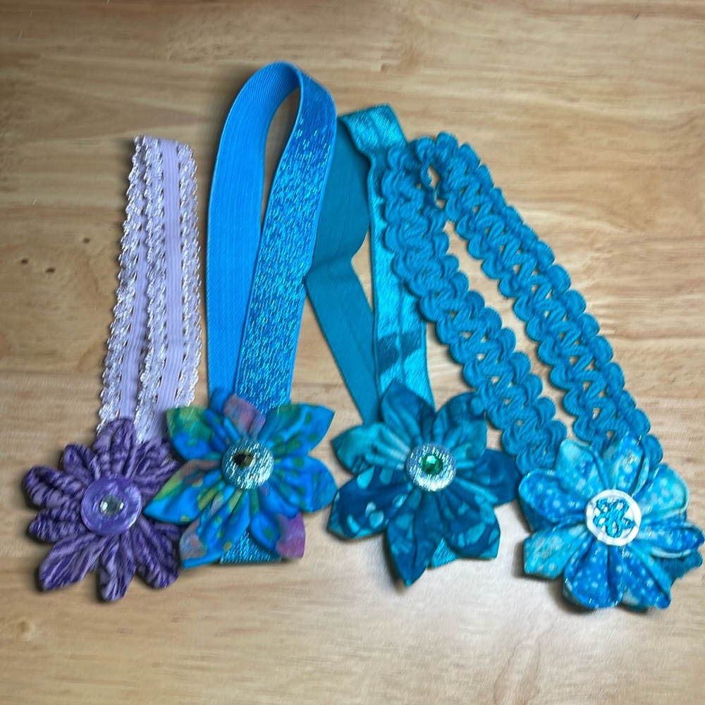 Toddler soft elastic handmade headbands.